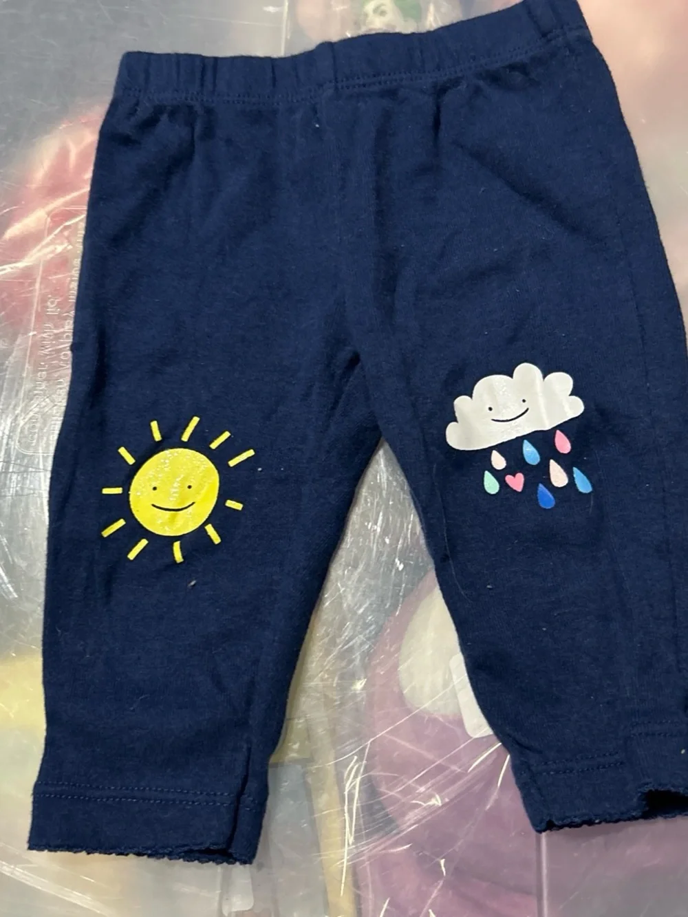 Carter's Yellow & Navy Baby Matching Set - Sun & Cloud Print